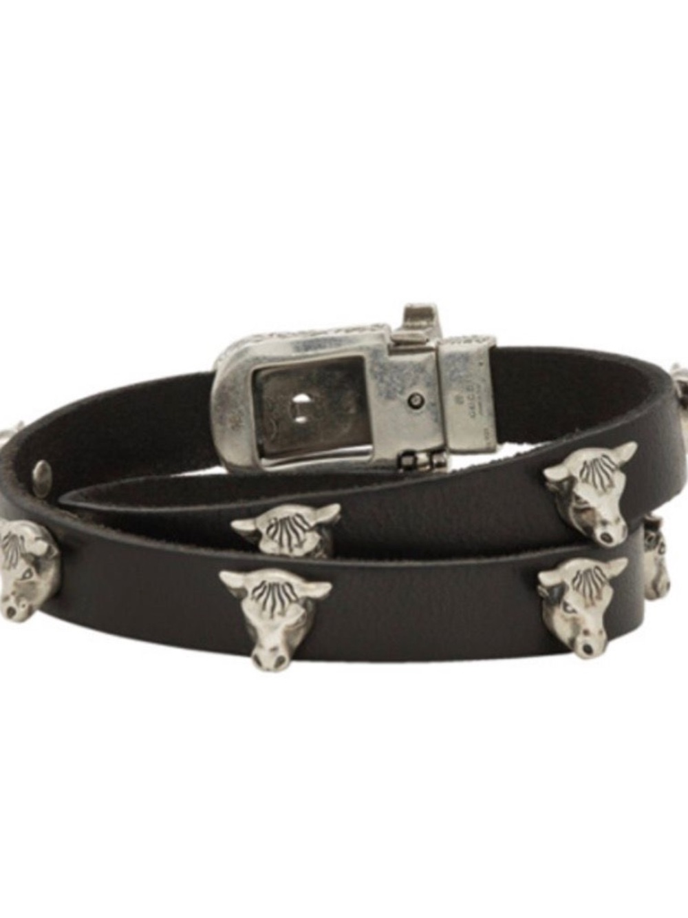 Authentic Gucci Anger Forest Double Wrap Leather Bracelet.